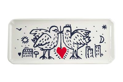 Gien France Archipel Sentimental Oblong Serving Tray, 1860CPCA48, 3660838028880