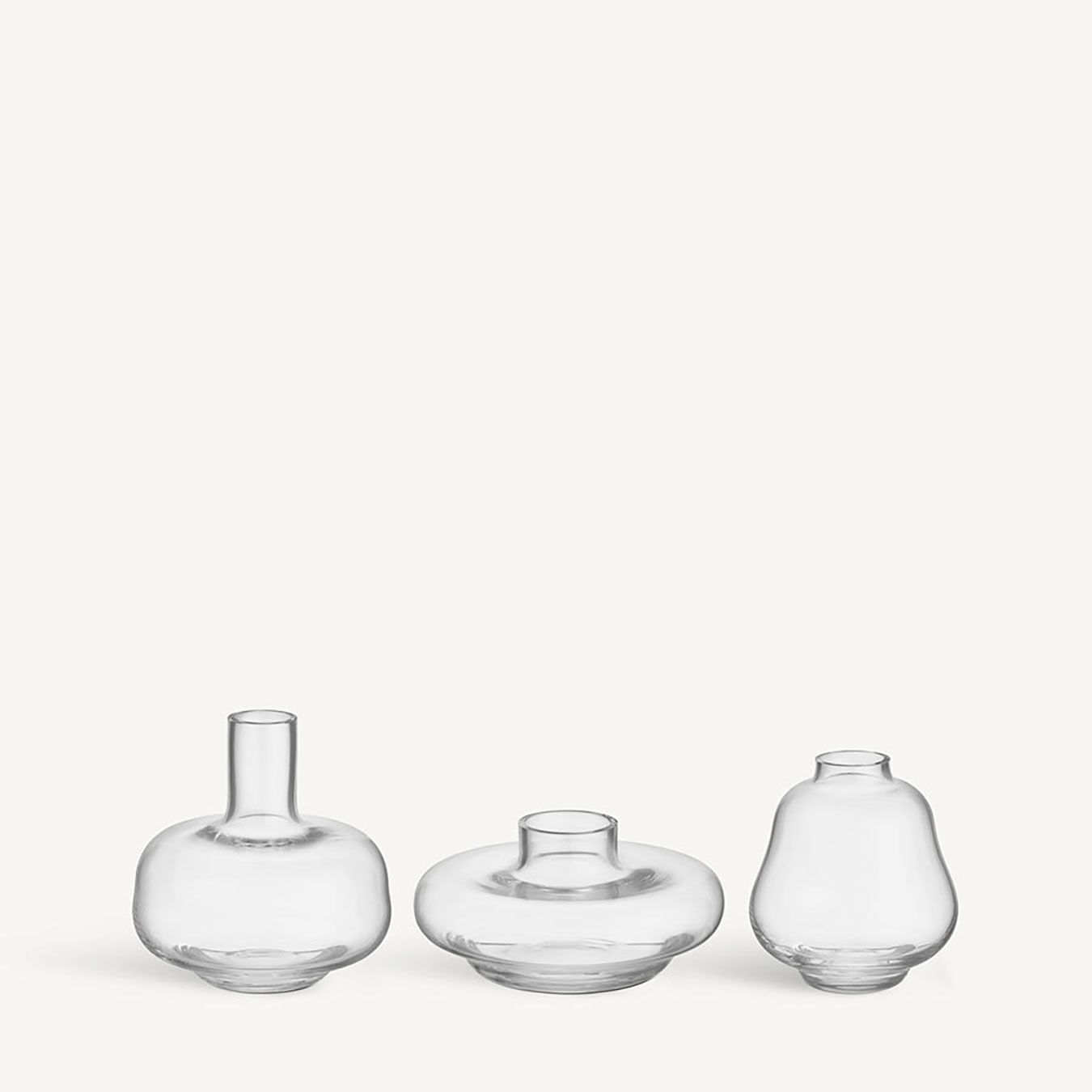 Kosta Boda Kappa Vases Clear Mini Set of 3, 7042400, 7321646099146