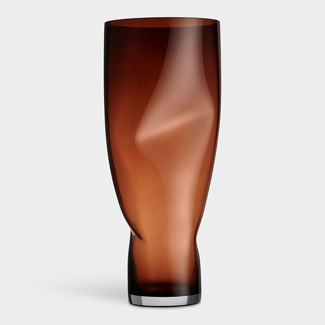 Orrefors Squeeze Vase Sunset Brown Xl, 6562034, 7321646102723