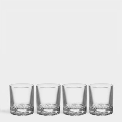 Orrefors Carat Old Fashioned Set of 4, 6594117, 7321646104987