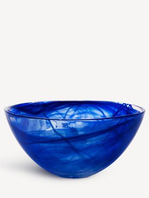 Kosta Boda Contrast Bowl Blue Blue Large, 7052409, 7321646103539