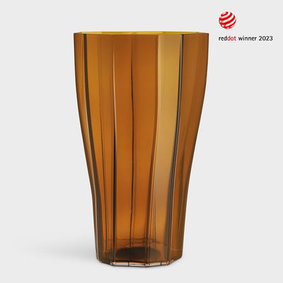 Orrefors Reed Vase Amber Large, 6540909, 7321646103201
