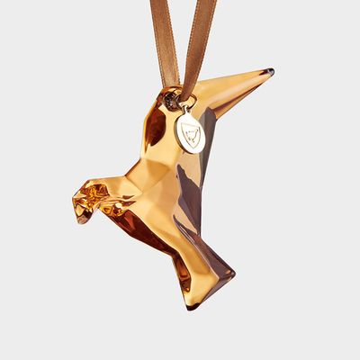 Orrefors Annual Holiday Ornament Homage Dove 21K Gold 2024, 6490834, 7321646106493