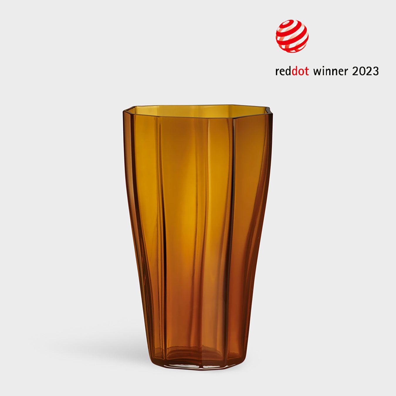 Orrefors Reed Vase Amber Medium, 6540908, 7321646103195