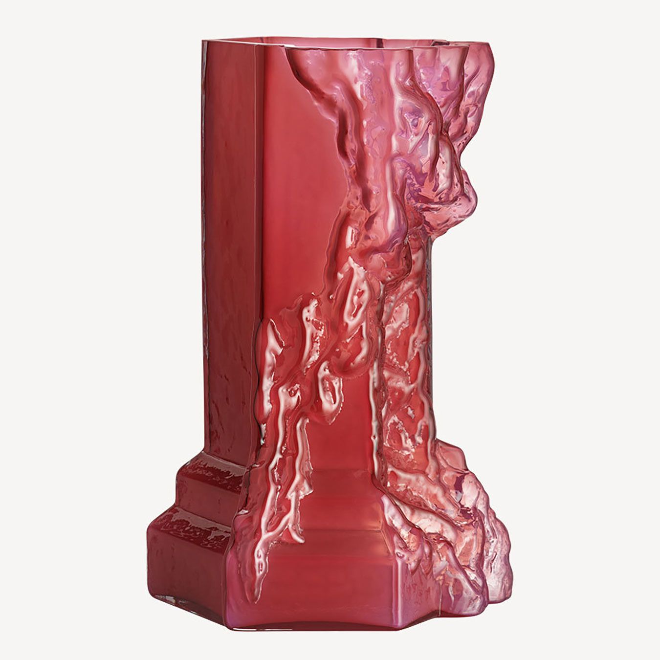 Kosta Boda Rocky Baroque Vase Hot Pink, 7042414, 7321646105014