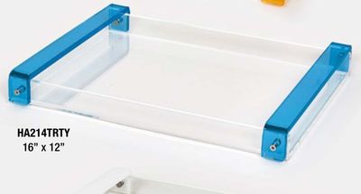 Tizo Designs Lucite Turquoise Handle Tray, MPN: HA214TRTY