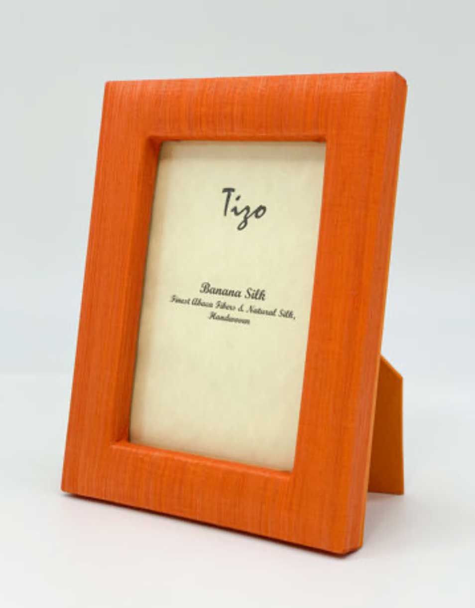 Tizo Designs 5 x 7 Inch Banana Silk Picture Frame Orange, MPN: CM62ORA-57
