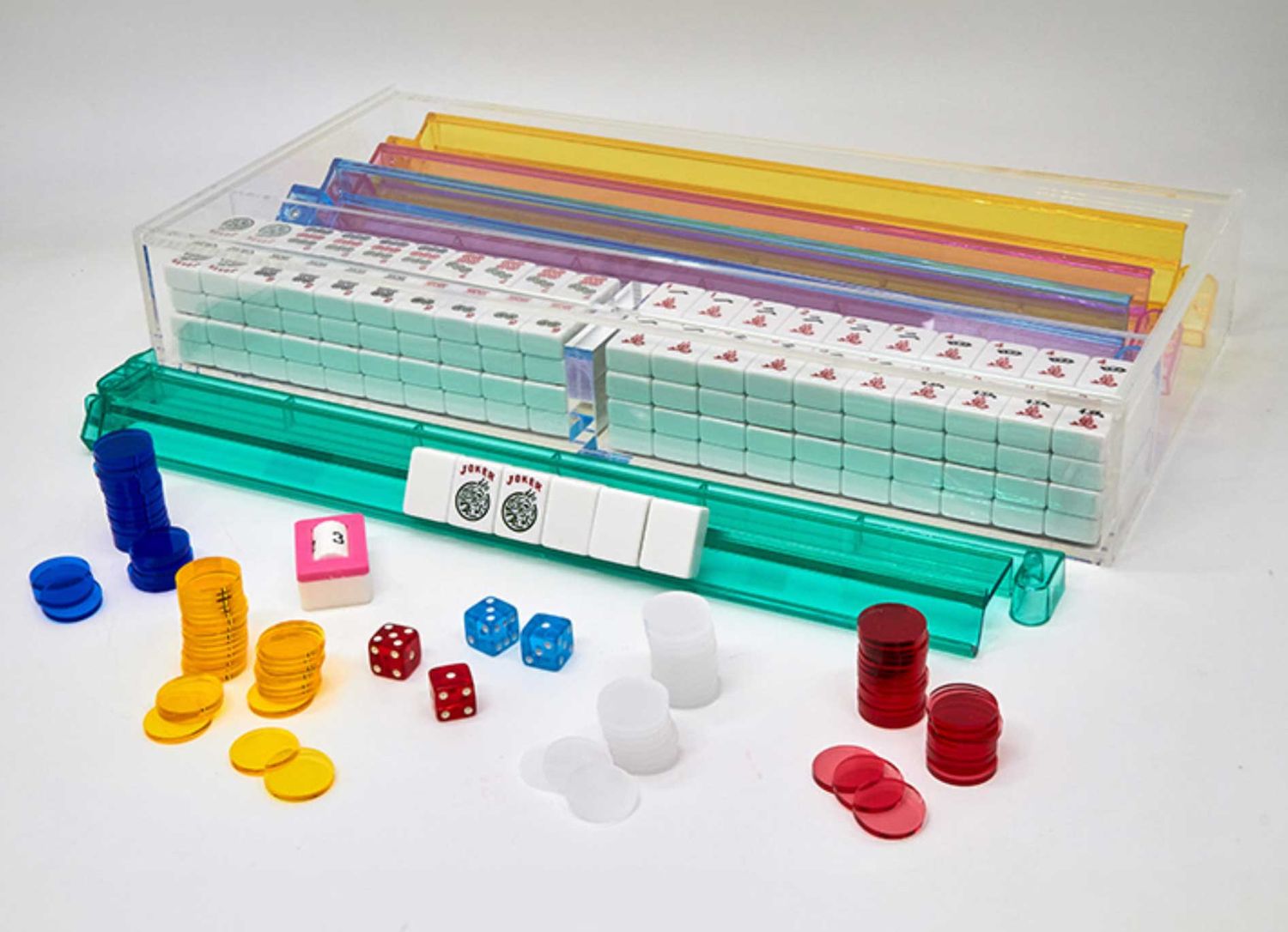 Tizo Designs Acrylic Majhong Set With Lucite Case Multi-Color, MPN: HA124MOHJ