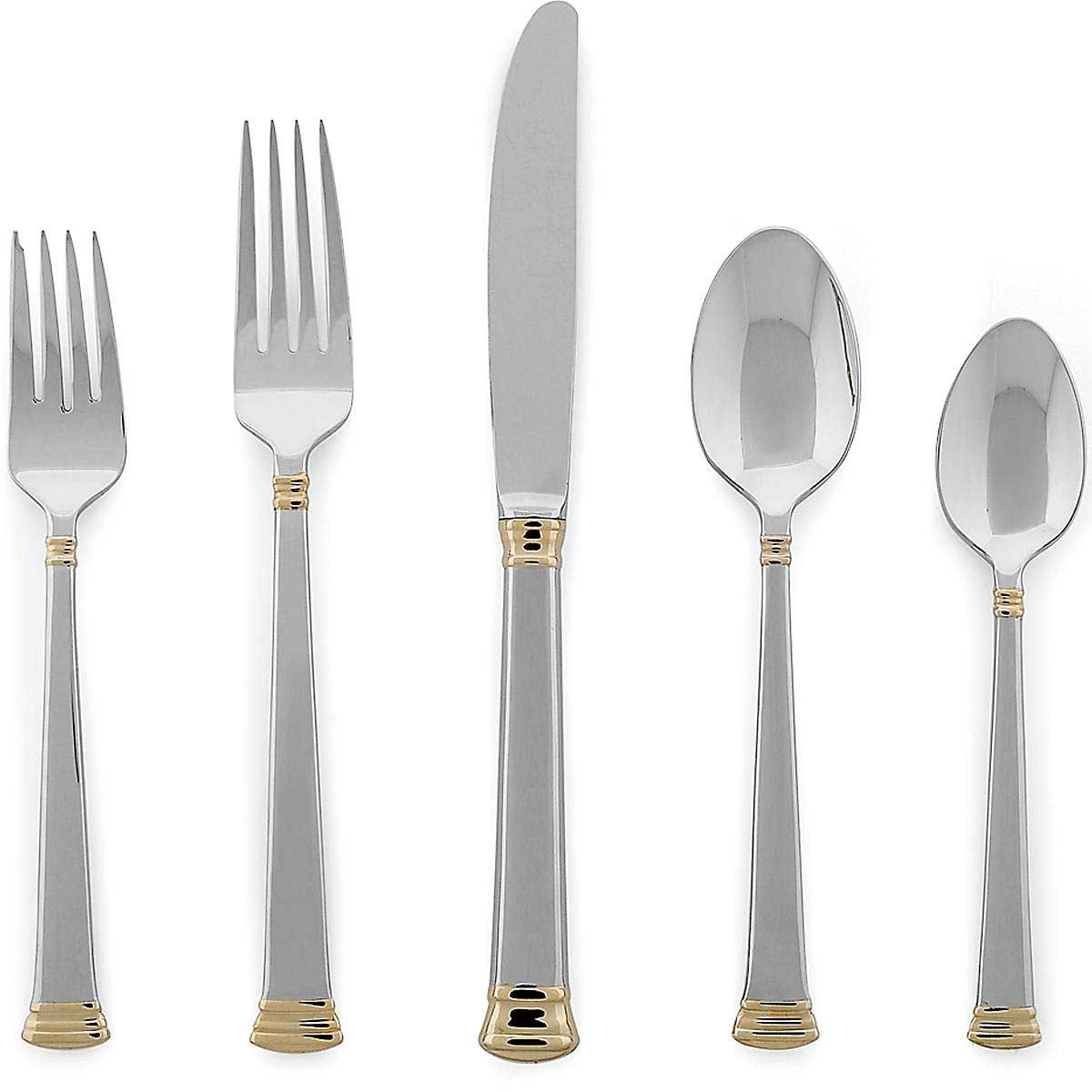 Lenox Eternal Gold Flatware 5 Piece Place Set, MPN: 9828092, UPC: 721074333237