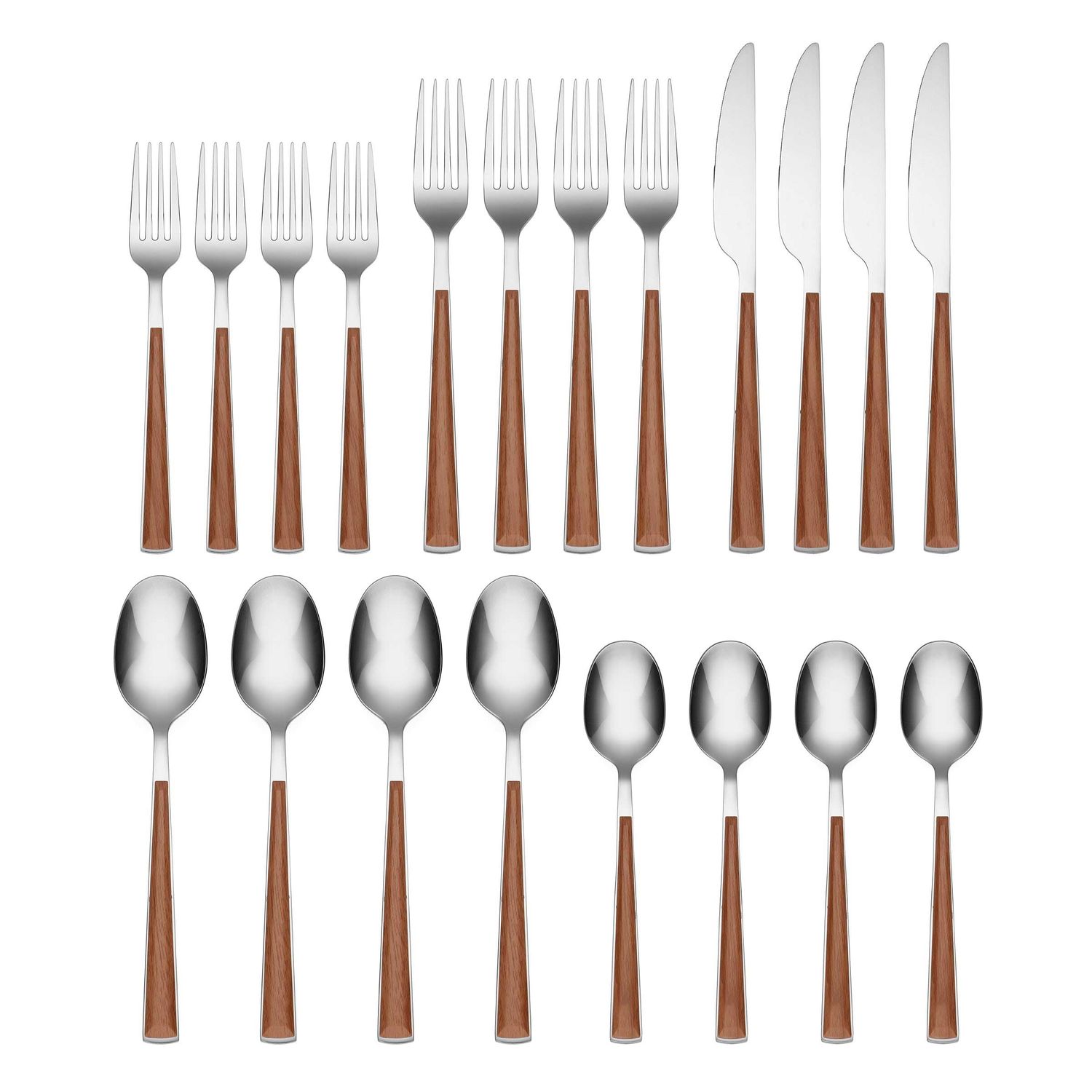 Cambridge Esben Beachwood 20 Piece Flatware Set, MPN: 631020CBW12, UPC: 719978832116