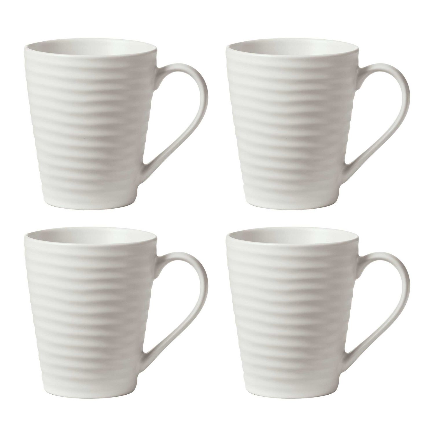 Oneida Ridge White Mugs Set of 4, MPN: 895944, UPC: 079363145192