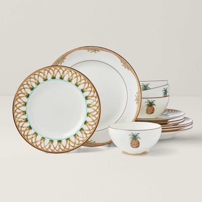 Lenox Colonial Bamboo 12 Piece Dinnerware Set, MPN: 896692, UPC: 194372032292