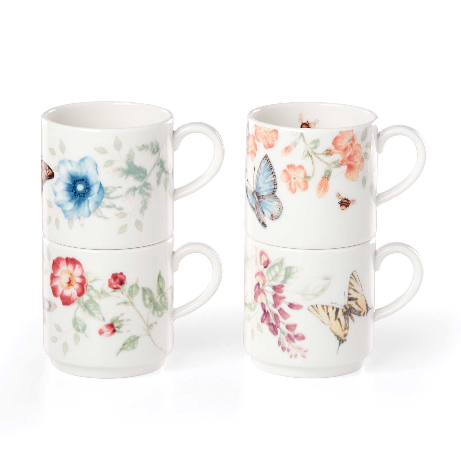 Lenox Butterfly Meadow Stacking Mugs Set of 4, MPN: 890451, UPC: 882864858498