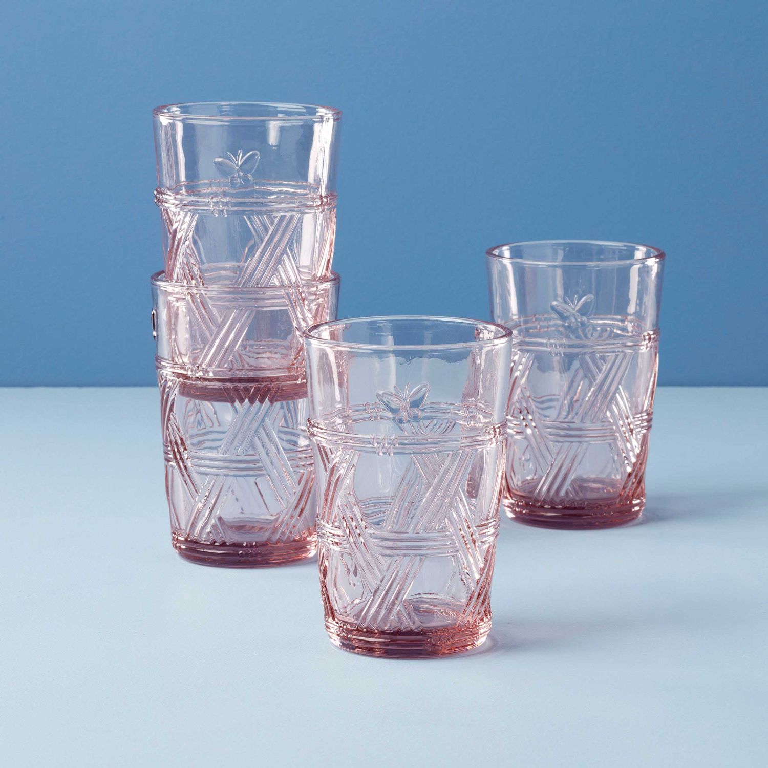 Lenox Butterfly Meadow Pink Tall Glass Set of 4, MPN: 896076, UPC: 194372030175