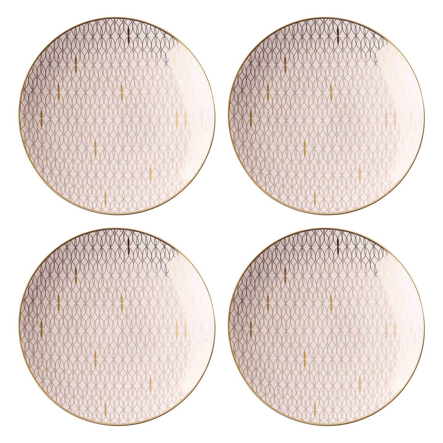 Lenox Trianna Salad Plate Gld Geo Blush Set of 4, MPN: 897313, UPC: 194372035965
