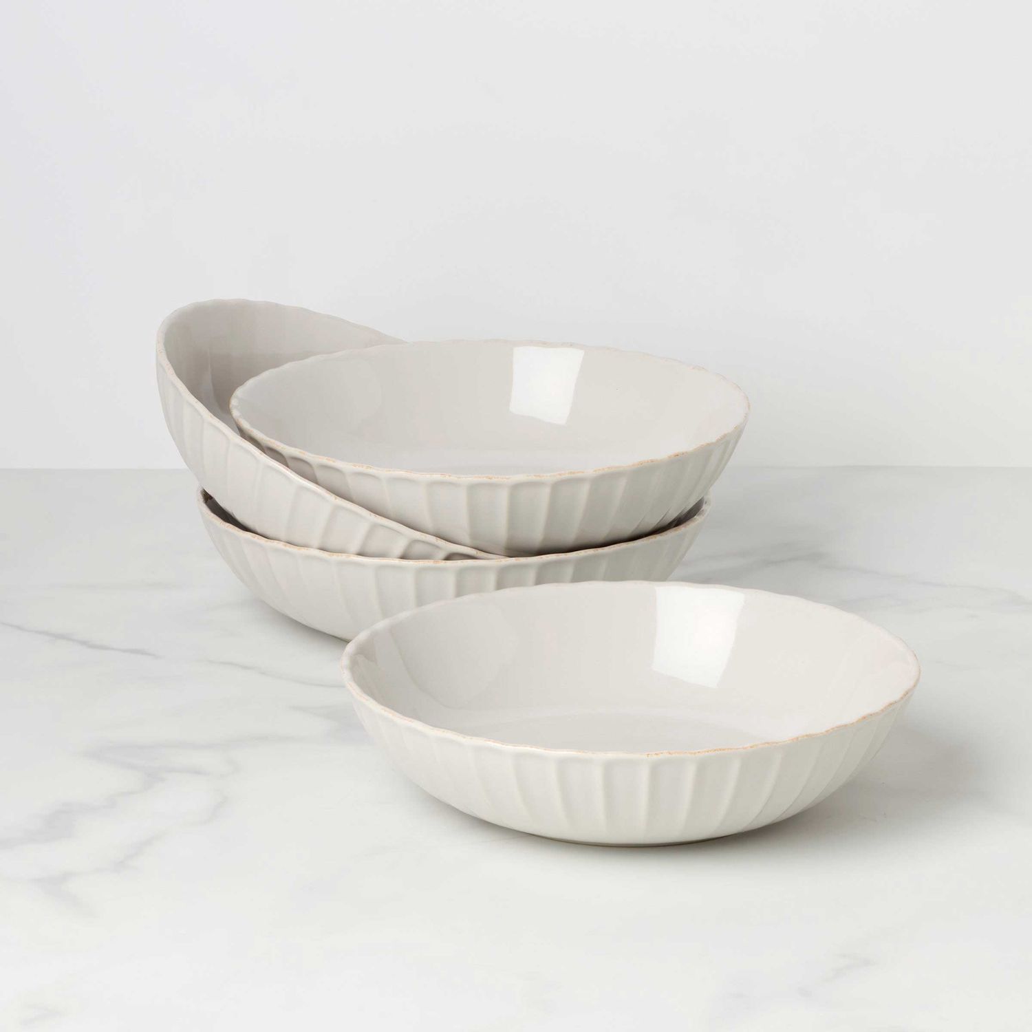 Lenox French Perle Scallop Pasta Bowl Set of 4, MPN: 897193, UPC: 194372034845
