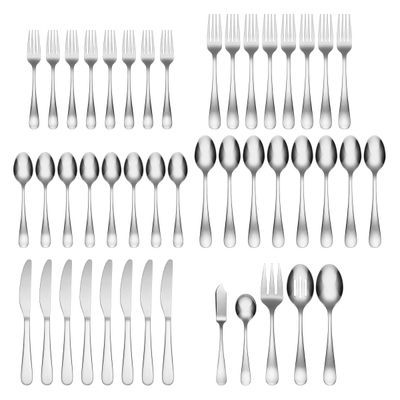 Cambridge Rhiannon Mirror 18/0 45 Piece Flatware Set, MPN: 347645CNW13, UPC: 719978848735