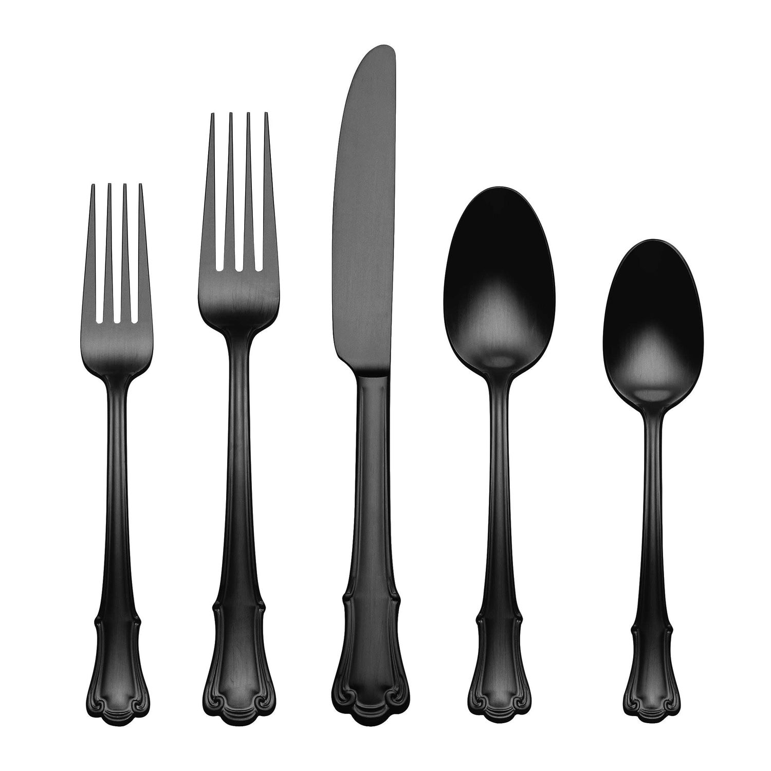 Oneida James Street Satin Black 20 Piece Flatware Set, MPN: 896767, UPC: 079363147127