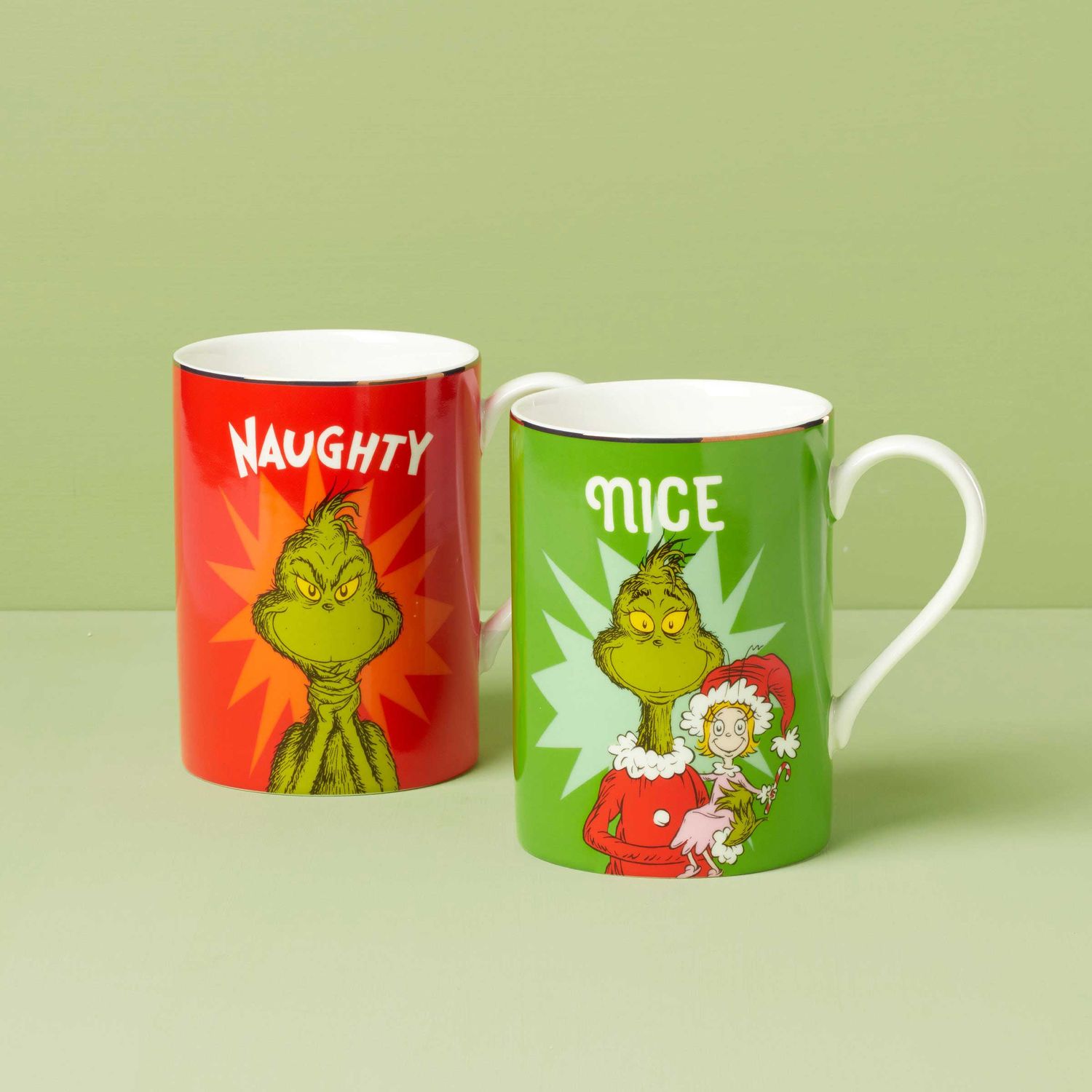 Lenox Merry Grinchmas Naughty &amp; Nice Mug Set, MPN: 897086, UPC: 194372033909