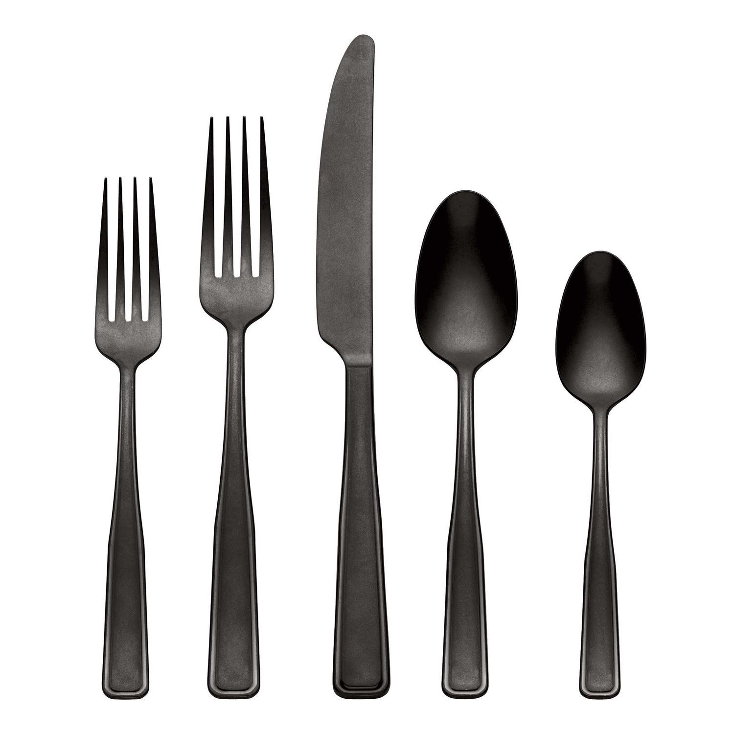 Oneida Reid Vintage Black 20 Piece Flatware Set, MPN: 896758, UPC: 079363147035