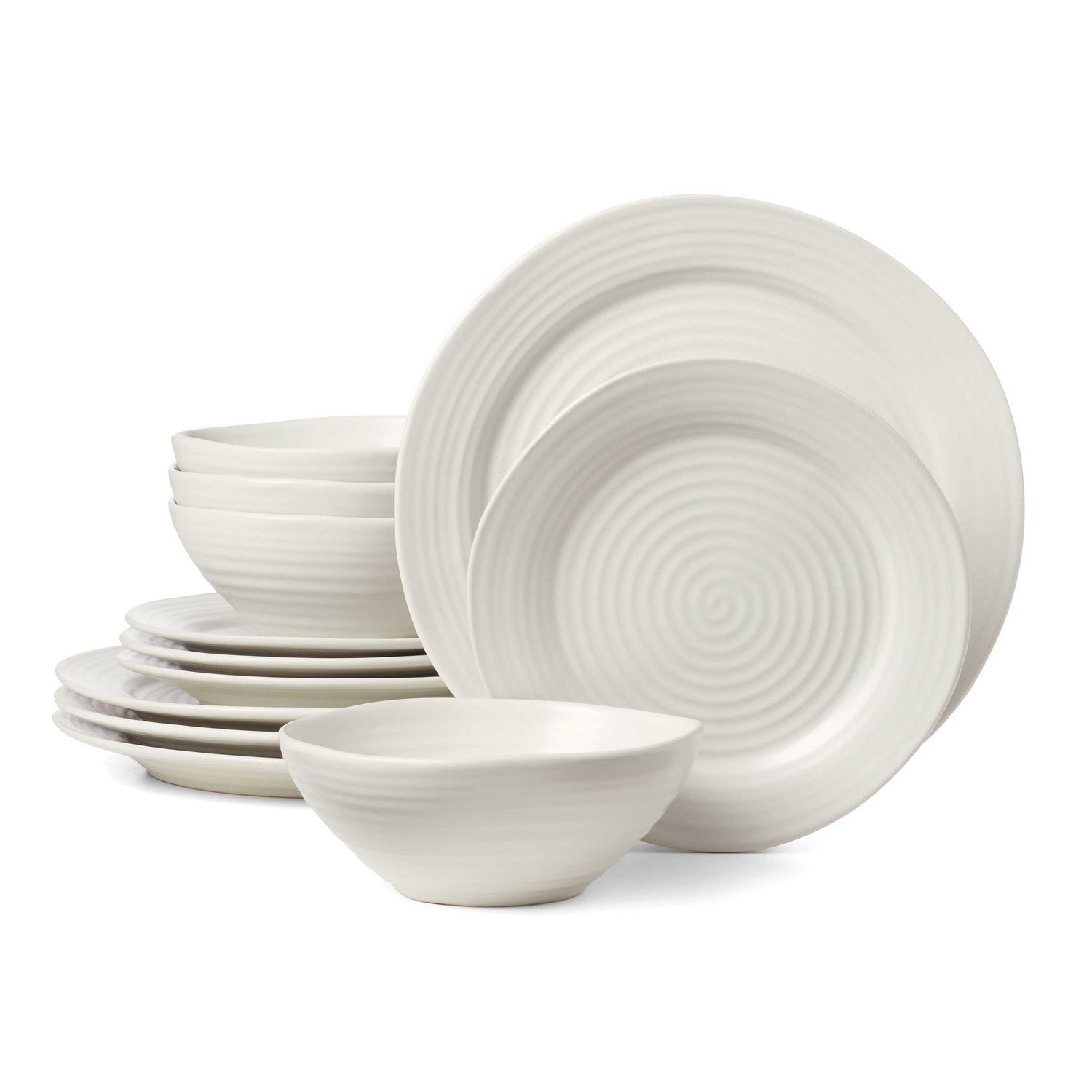 Oneida Ridge White 12 Piece Dinnerware Set, MPN: 895939, UPC: 079363145147