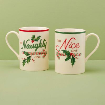 Lenox Naughty &amp; Nice Mug Set of 2, MPN: 896512, UPC: 194372031745