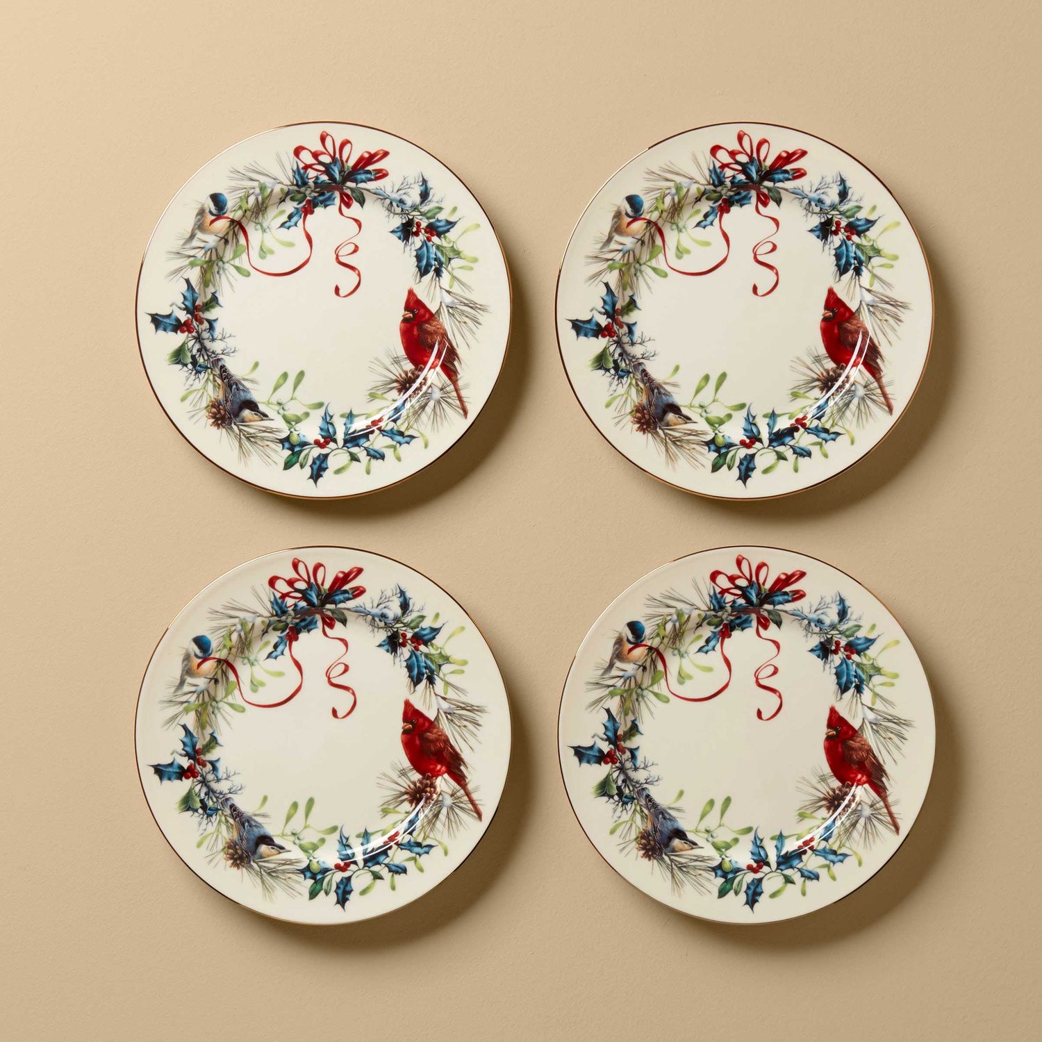 Lenox Winter Greetings Salad Plates Set 4, MPN: 897093, UPC: 194372033978