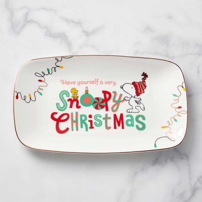 Lenox Snoopy Christmas Hors D&#39;Oeuvres Tray, MPN: 896636, UPC: 194372032032