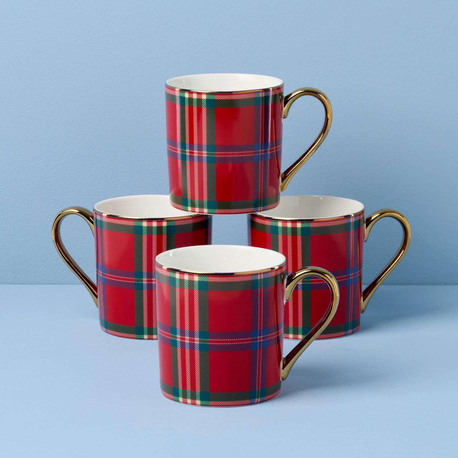 Lenox Holiday Red Tartan Mug Set of 4, MPN: 896685, UPC: 194372032223