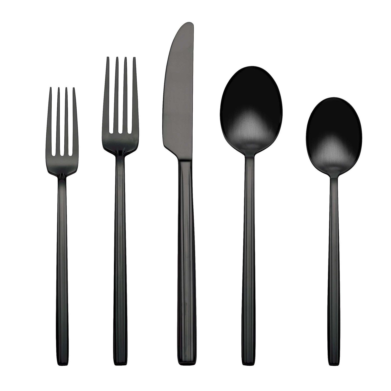 Oneida Dean Satin Black 20 Piece Flatware Set, MPN: 896761, UPC: 079363147066