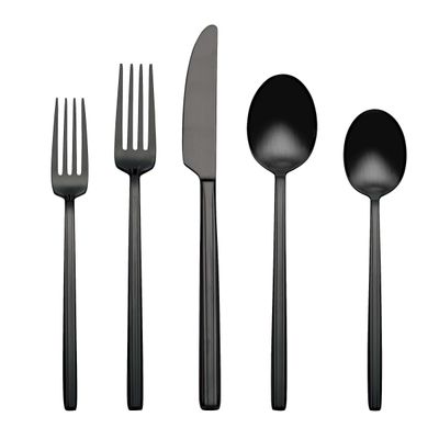 Oneida Dean Satin Black 20 Piece Flatware Set, MPN: 896761, UPC: 079363147066