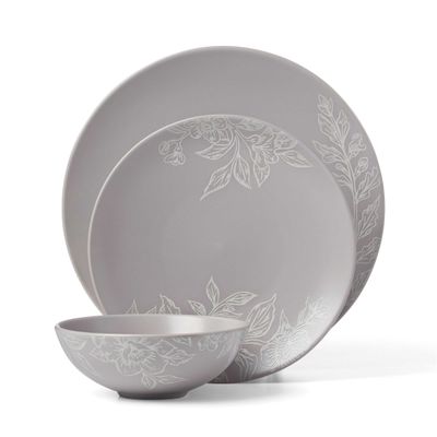 Oneida Roseto Pumice 12 Piece Dinnerware Set, MPN: 897506, UPC: 079363148636