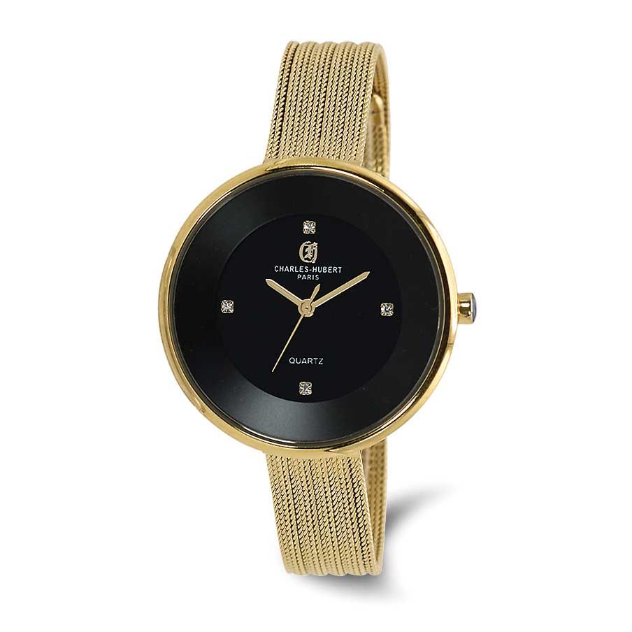 Charles-Hubert Gold IP-plated Stainless Steel Quartz Watch XWA6882