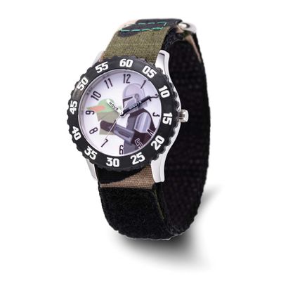Star Wars The Mandalorian, The Child Kids Camo Nylon Band Time Teacher Watch XWA6712
