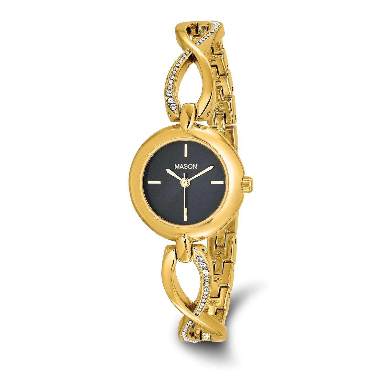 Mason Sales Stainless Steel Yellow IP-plated with Crystal Infinity Band Watch XWA6657