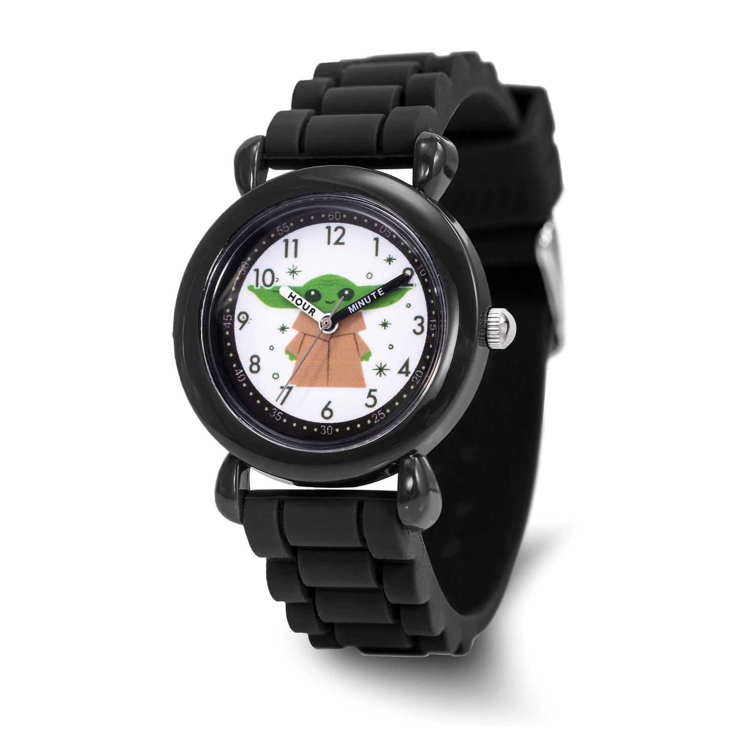 Star Wars The Child Grogu Kids Black Silicone Band Watch XWA6701