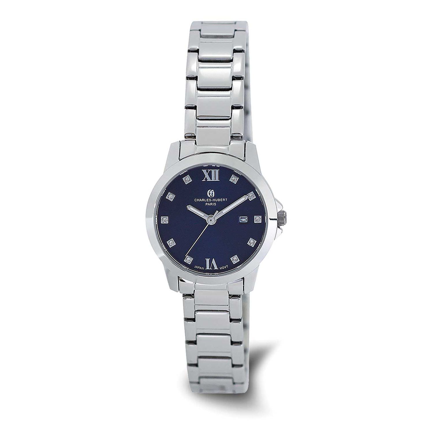 Charles-Hubert Stainless Steel Quartz Blue Dial with Date Watch XWA6840