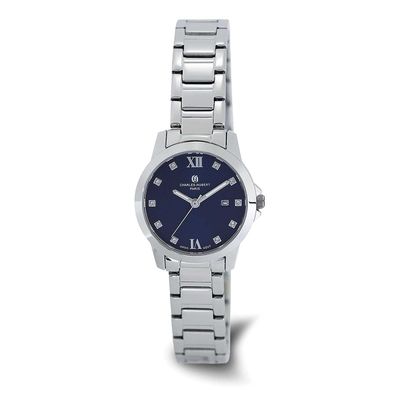 Charles-Hubert Stainless Steel Quartz Blue Dial with Date Watch XWA6840