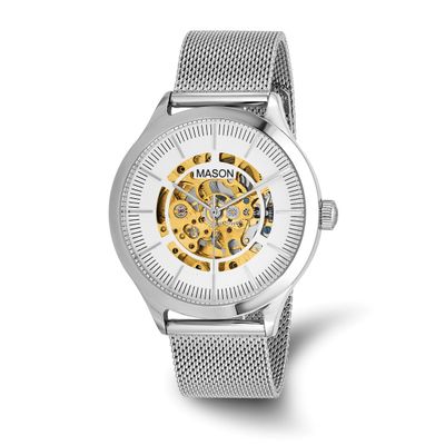 Mason Sales Stainless Steel Skeleton Movement Mesh Band Watch XWA6640