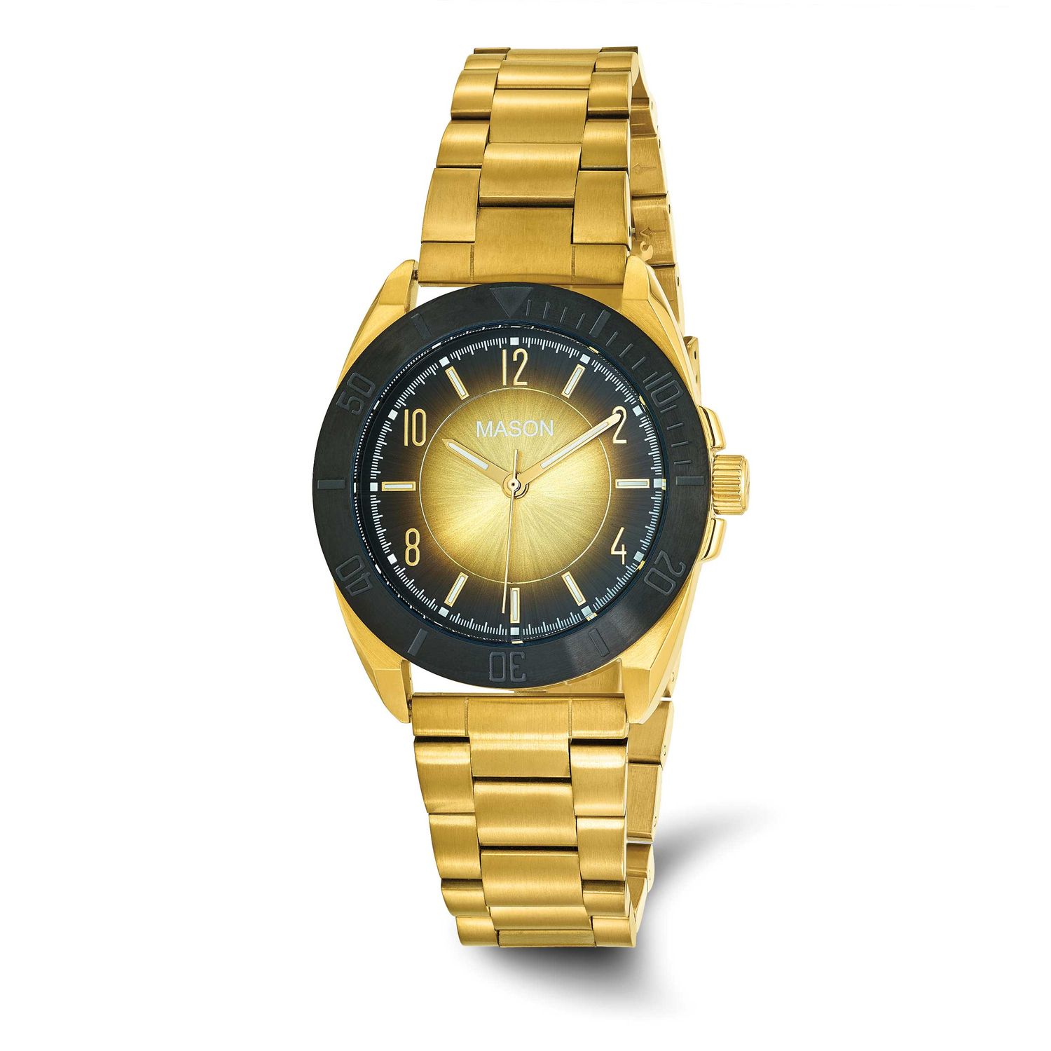Mason Sales Stainless Steel Yellow IP-plated with Black IP-plated Bezel Watch XWA6638
