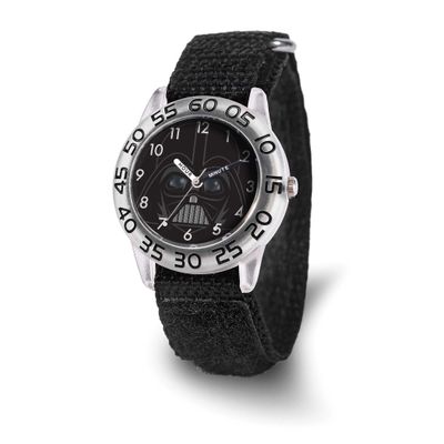Star Wars Kids Darth Vader Black Velcro Band Time Teacher Watch XWA6707