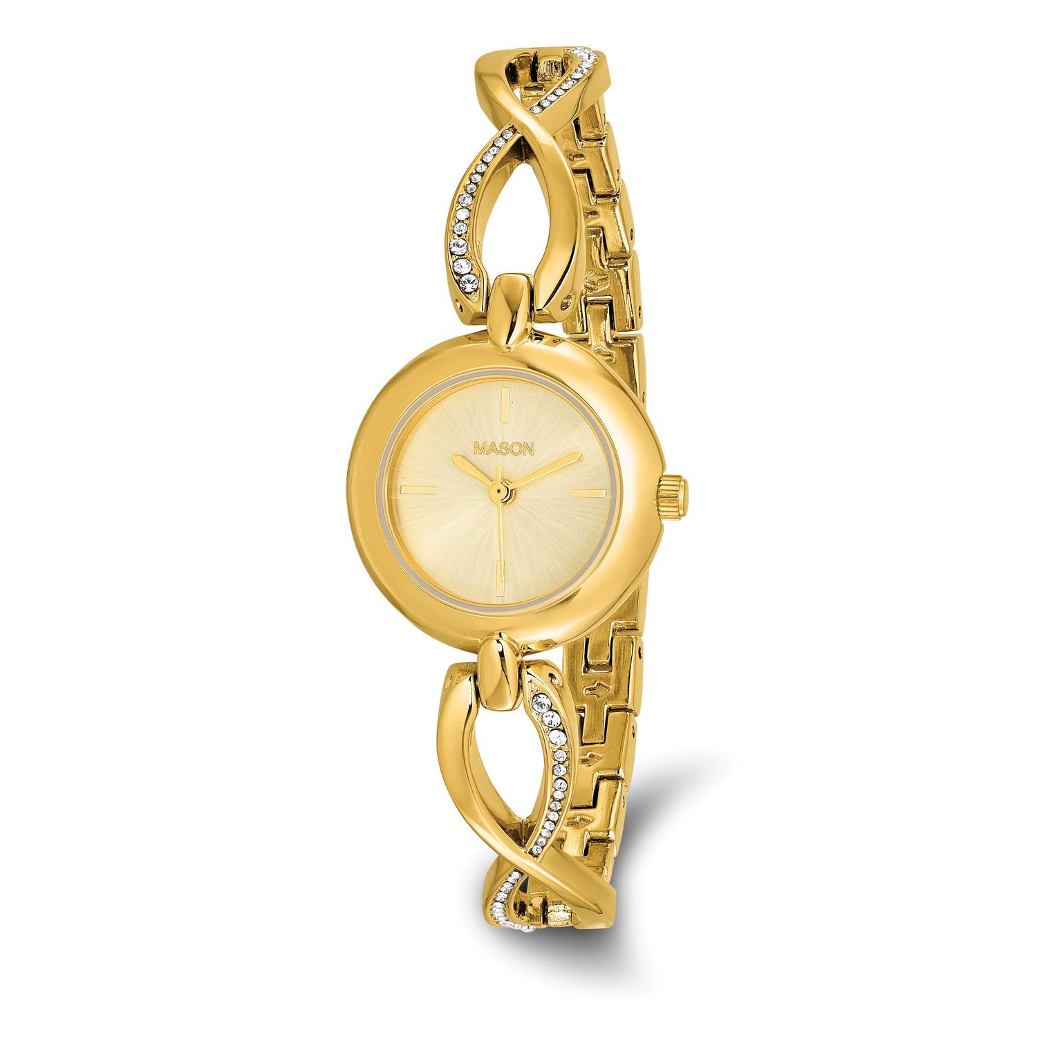 Mason Sales Stainless Steel Yellow IP-plated with Crystal Infinity Band Watch XWA6656