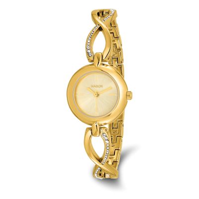 Mason Sales Stainless Steel Yellow IP-plated with Crystal Infinity Band Watch XWA6656