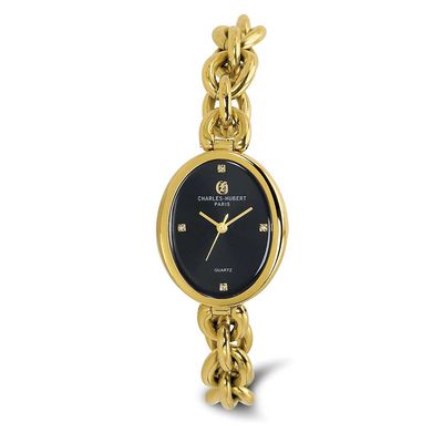 Charles-Hubert Gold IP-plated Stainless Steel Quartz Watch XWA6879