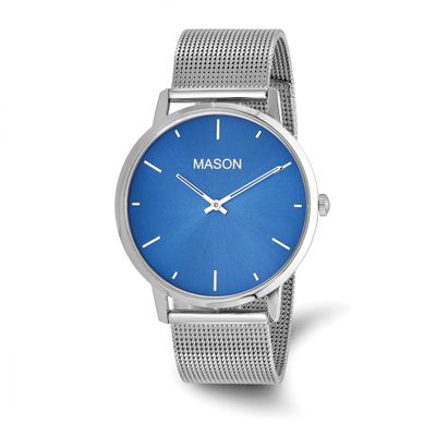 Mason Sales Stainless Steel Blue Dial Mesh Band Watch XWA6645