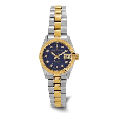 Charles-Hubert Two-Tone Yellow IP-plated Stainless Steel Quartz Black Dial with Date Watch XWA6858