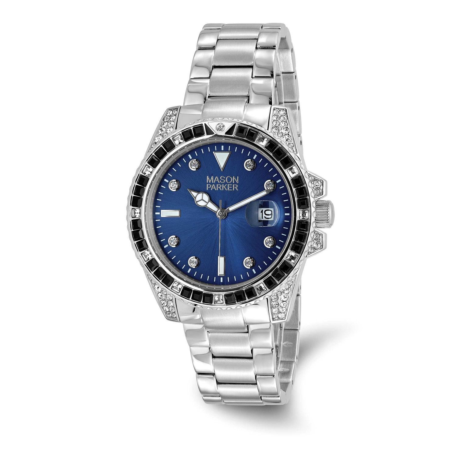 Mason Sales Stainless Steel with Crystals Blue Dial Watch XWA6902