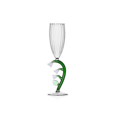 Ichendorf Milano Botanica Optical Champagne Flute White Flower 5.4 oz, MPN: IC354.022, UPC: 7909553…