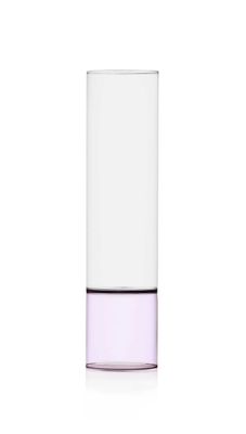 Ichendorf Milano Bamboo Groove Vase Pink Clear 14.57 Inch, MPN: IC367.197, UPC: 790955373990