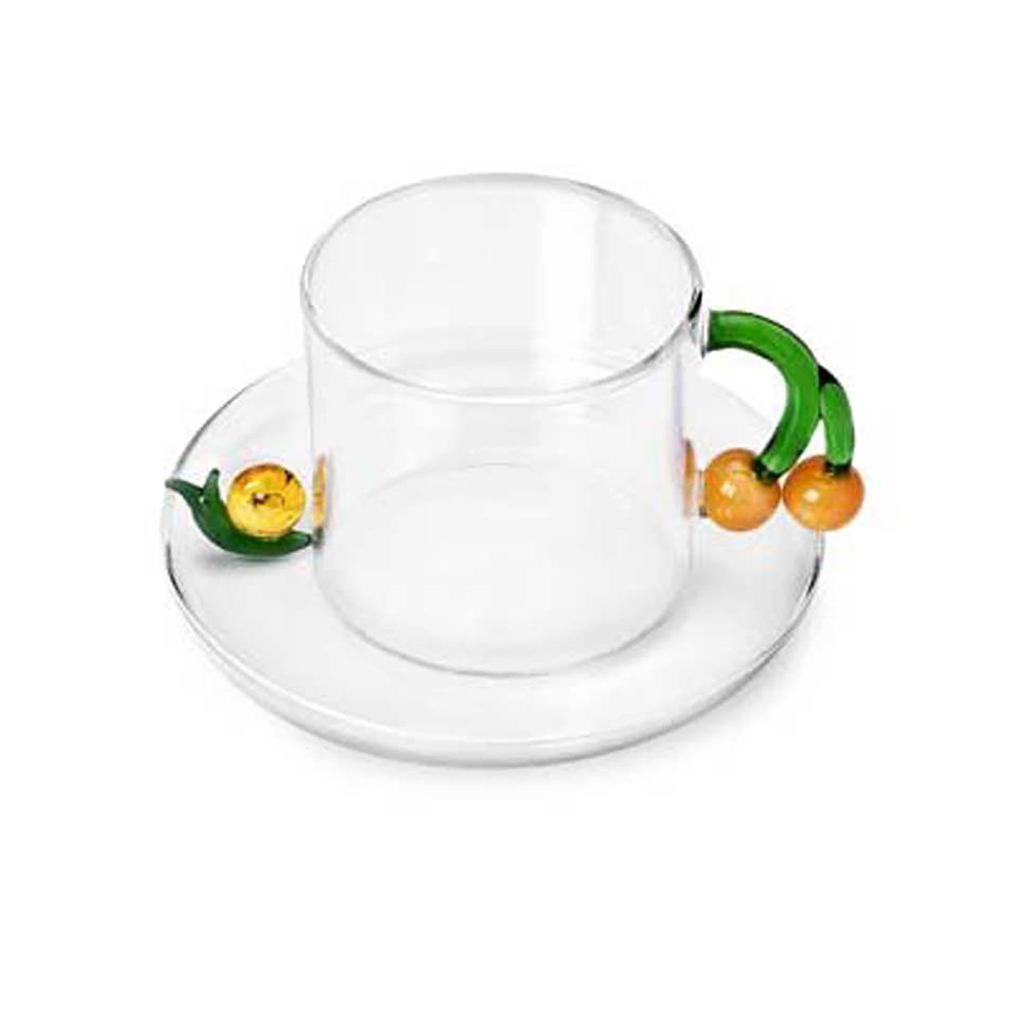 Ichendorf Milano Fruits &amp; Flowers Teacup with Saucer Snail 10.1 oz, MPN: IC352.194, UPC: 7909553763…